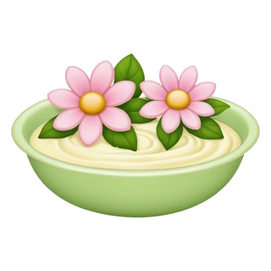 light green and pink floral cream sticker