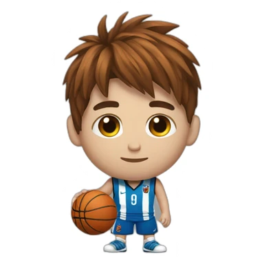 Messi as a basketball player sticker