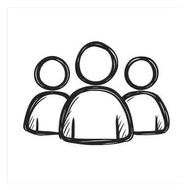 Люди. Линейный минималистичный рисунок без текста  sticker