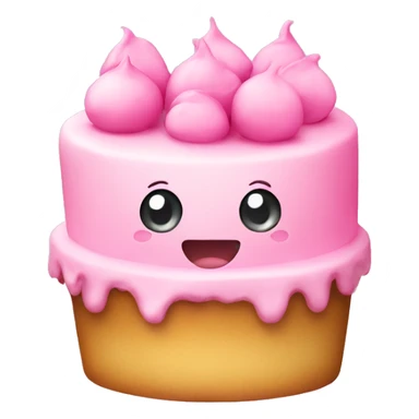 Cute cake pink sticker