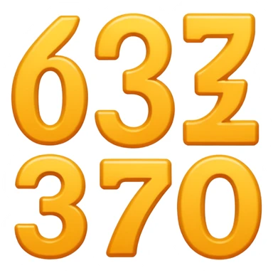 6 number  sticker