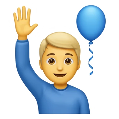 A emoji in Blue doing the cole Palmer celebration sticker