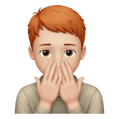 Create a shyness imoji Boys imoji Boys imoji hand in face hand in full face create a shame boys imoji full face cover in hand sticker