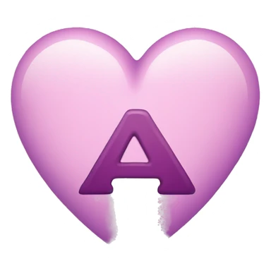 A heart with the letter A in it sticker
