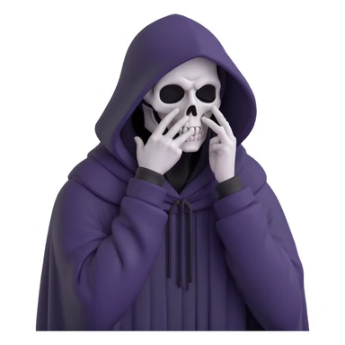 grim reaper doing a facepalm sticker