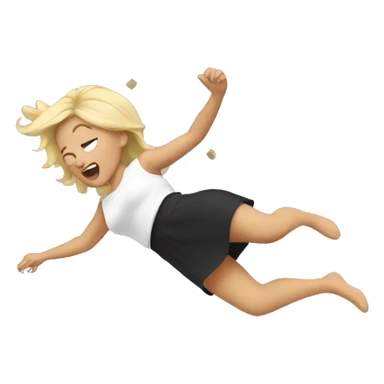Falling blonde sticker