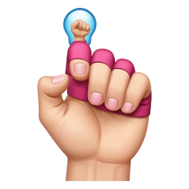 puño cerrado y dedo meñique estirado sticker