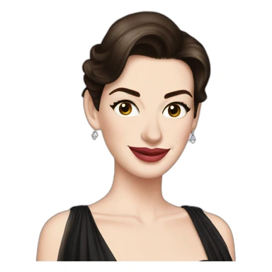Anne Hathaway In an evening dress sticker