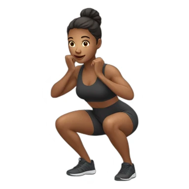 woman doing squat sticker