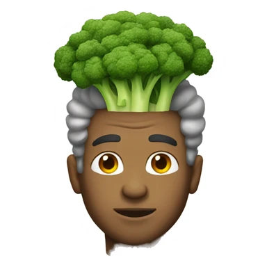 man with broccoli hair sticker