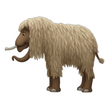 mammonth with wool sticker