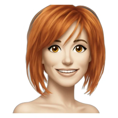 Mylène Farmer makes a wink sticker