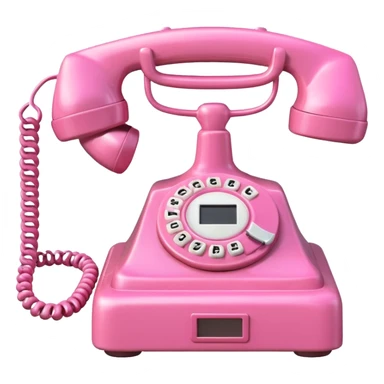 Teléfono rosado sticker