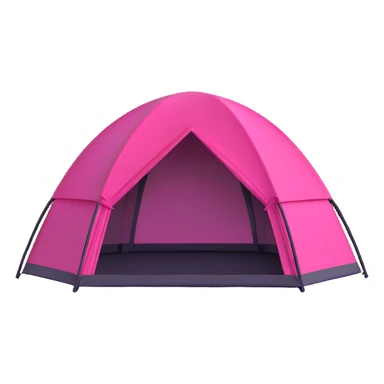 bright pink dome tent sticker