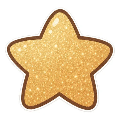 glitter object sticker