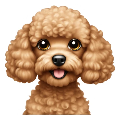 Small peach toy poodle sticker