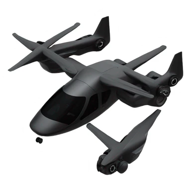 12 engine black evtol aircraft  sticker