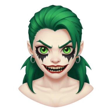 monster woman with big tattoos sticker