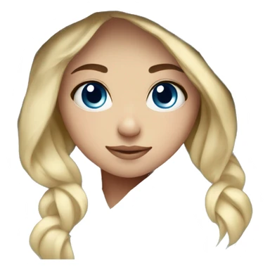 cozy blanket blonde blue eye girl sticker