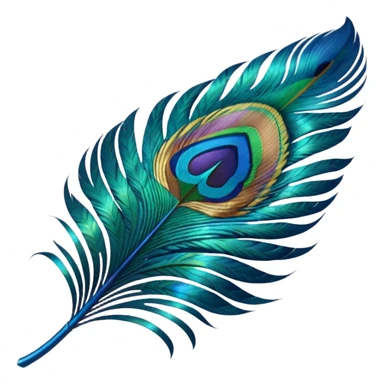 Make a colourful peacock feather emoji sticker