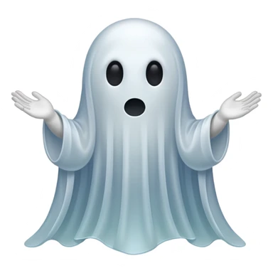 realistic ghost without a face sticker