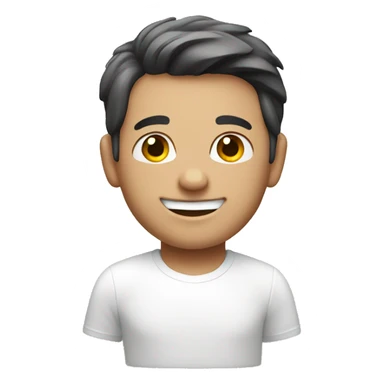 smiling male in white shirt sticker