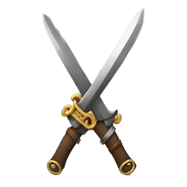 Crossed sword with gun sticker