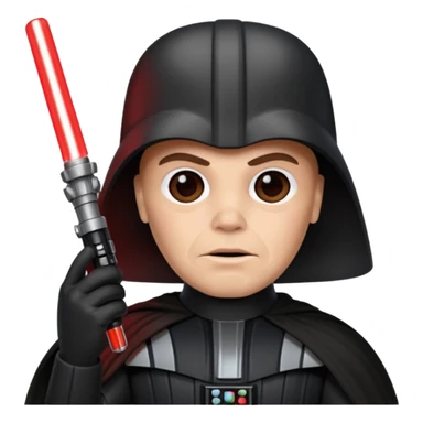 Darth Vader with red lightsaber sticker