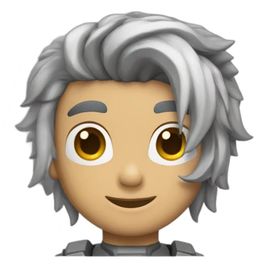 Chico un una mecha en el pelo sticker