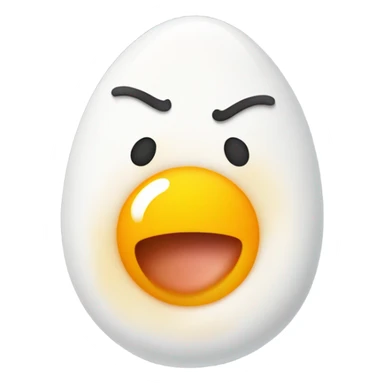 Fried egg with arms and leggs sticker