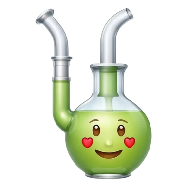 simple transparent bong apple style emoji sticker