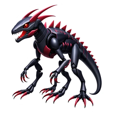 Shiny Exotic Edgy Badass Gothic Cool epic Futuristic Salandit-Genesect-Koraidon-Fakémon-hybrid-creature (full body)  sticker