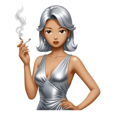 sorayama smoking statue sticker