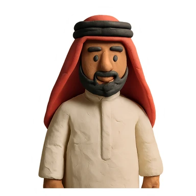 Saudi man in traditional dress sticker