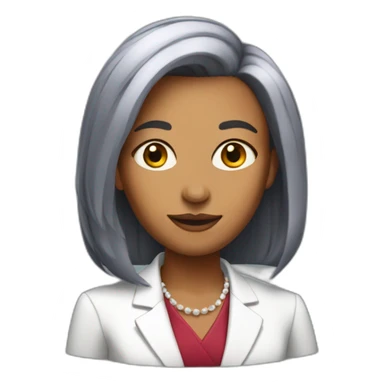 woman politician with straight ruby hair sticker