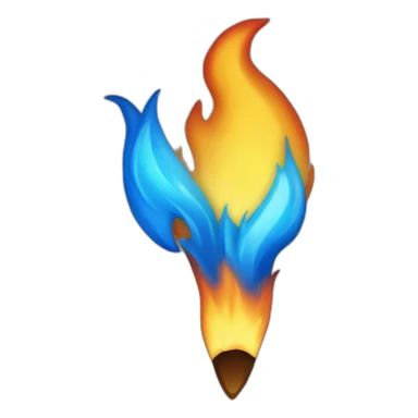 Flama de fuego color azul  sticker