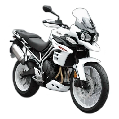 Triumph Tiger 800 white sticker