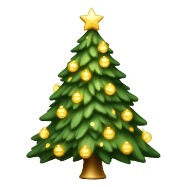 Christmas tree with golden lights smaller without the star sticker