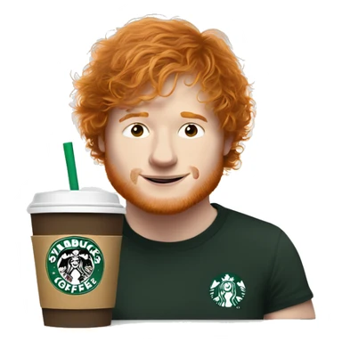Ed Sheeran Drinking Starbucks coffee sticker