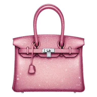 pink glitter Hermes birkin bag sticker