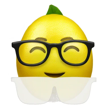 Lemon with a pair of glasses sticker