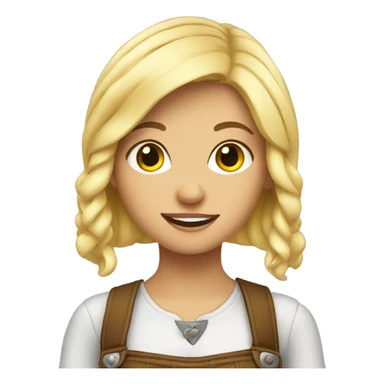 Cartoon blonde country girl sticker
