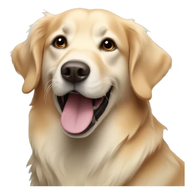 goalden retriever saying HEY sticker