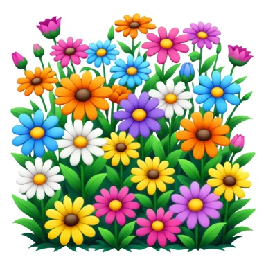 pretty flower bed sticker