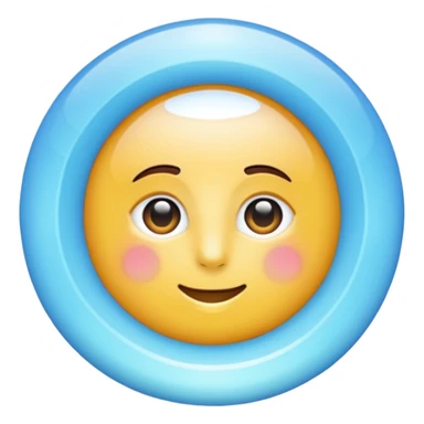 Circulo celeste claro con un visto en el centro blanco sticker