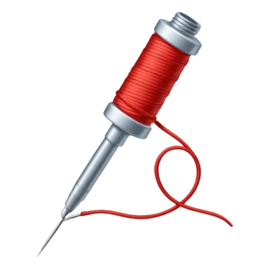 Un aguja y un pedazo de hilo sticker