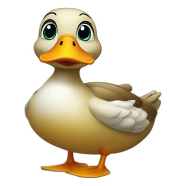 overconfident duck sticker