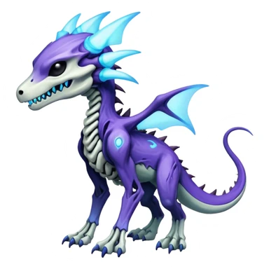 Shiny Bioluminescent Glowing Ethereal Eldritch Marowak-Duskull-Darkdramon-fusion sticker