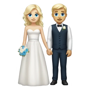Groom blonde hair blue eyes waist up sticker