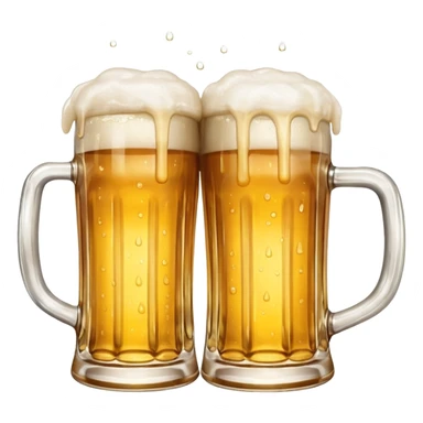 two clinking beer mugs sticker